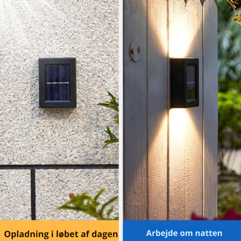SolarGlow™ Deluxe væglamper | Varmt lys uden kabler eller batterier