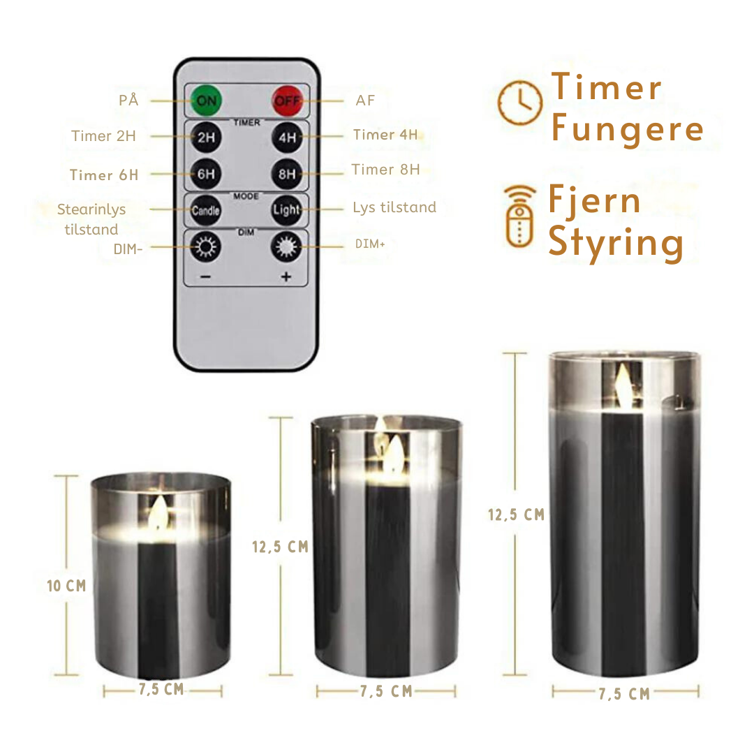 HjemLys™ Justerbar LED-Kerze