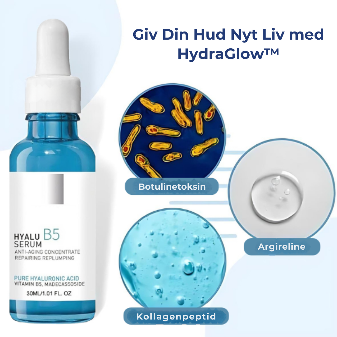 HydraGlow™ - Ren Hyaluronsyre Serum | Anti-Rynke, Fugtgivende &amp; Hudoplysende